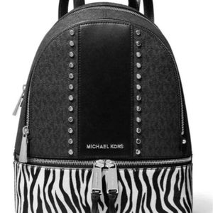 Michael Kors Rhea Leather Medium Backpack